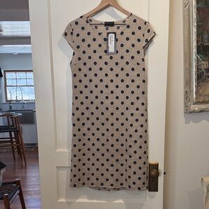 Elle Tan and Black Polka Dot Mini Dress